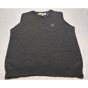 Burton Snowboards Mens Large Virgin Wool Knit Sweater Vest Vintage VTG *READ